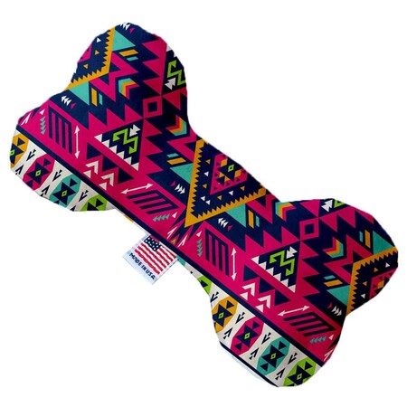 Mirage Pet Products Pink Southwest 10 in. Stuffing Free Bone Dog Toy 1148-SFTYBN10